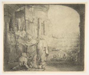 Petrus und Johannes heilen den Lahmen am Tempeltor, 1659 von Rembrandt van Rijn