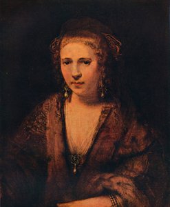 Porträt von Hendrickje Stoffels mit einem Samtbarett, um 1654