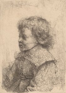 Porträt eines Jungen im Profil, 1641 von Rembrandt van Rijn