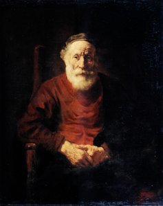 Porträt eines alten Mannes in Rot, 1652-1654