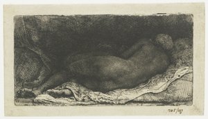 Liegender weiblicher Akt von Rembrandt van Rijn