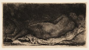 Liegender weiblicher Akt von Rembrandt van Rijn