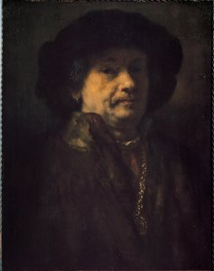 Selbstporträt mit Ohrring und Goldkette von Rembrandt van Rijn