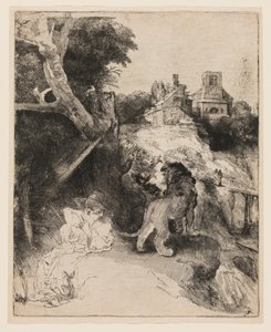 St. Hieronymus liest in einer italienischen Landschaft