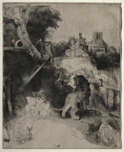 St. Hieronymus liest in einer italienischen Landschaft