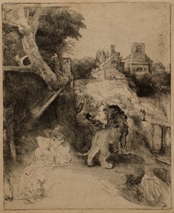 St. Hieronymus liest in einer italienischen Landschaft