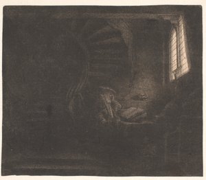 St. Hieronymus in einer dunklen Kammer
