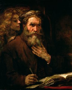 St. Matthäus und der Engel, 1655-60 von Rembrandt van Rijn