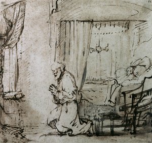 Das Gebet des Heiligen Petrus vor der Auferweckung der Tabitha, ca. 1654-55
