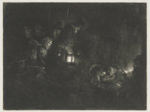 Die Anbetung der Hirten von Rembrandt van Rijn