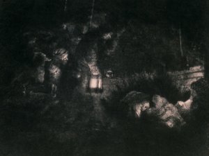 Die Anbetung der Hirten von Rembrandt van Rijn