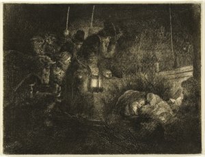 Die Anbetung der Hirten: Ein Nachtstück von Rembrandt van Rijn