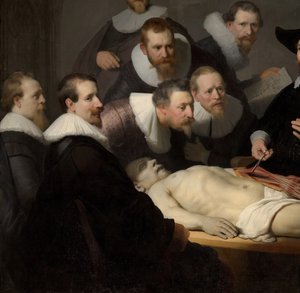 Die Anatomie-Lektion des Dr. Nicolaes Tulp (Detail) von Rembrandt van Rijn