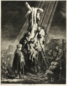 Die Kreuzabnahme: Zweite Platte von Rembrandt van Rijn