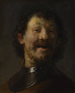 Der lachende Mann, ca. 1629-1630 von Rembrandt van Rijn