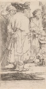 Der Mann mit einem Stock Fragment aus dem Hundert-Gulden-Blatt von Rembrandt van Rijn