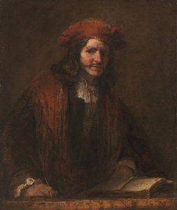 Der Mann mit der roten Kappe, um 1660 von Rembrandt van Rijn