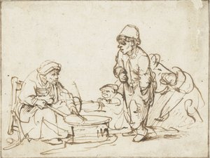 Die Pfannkuchenfrau, um 1635