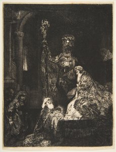 Die Darstellung im Tempel in der Dunkelheit, ca. 1654 von Rembrandt van Rijn