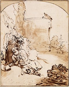 Der Prophet Jona vor den Mauern von Ninive, ca. 1651 von Rembrandt van Rijn
