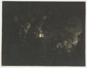 Die Anbetung der Hirten: ein Nachtstück von Rembrandt van Rijn