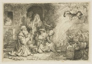 Der Engel verlässt die Familie von Tobias von Rembrandt van Rijn