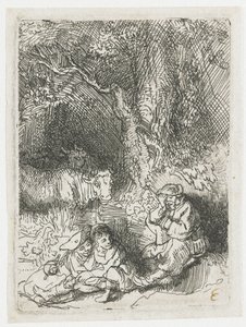 Der schlafende Hirte von Rembrandt van Rijn