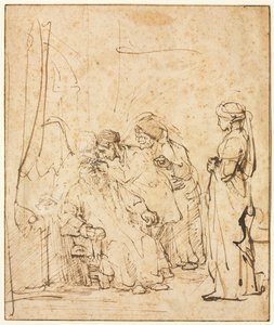 Tobias heilt die Blindheit seines Vaters, ca. 1640-45 von Rembrandt van Rijn