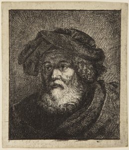 Alter Mann mit Barett von Rembrandt van Rijn
