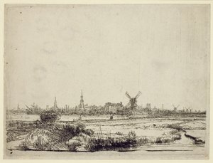 Ansicht von Amsterdam, ca. 1640 von Rembrandt van Rijn