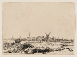 Ansicht von Amsterdam vom Kadijk von Rembrandt van Rijn