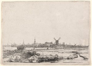 Ansicht von Amsterdam aus Nordwesten von Rembrandt van Rijn