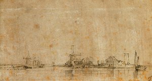 Blick auf die Amstel am Omval, links der Ringvaart des Diermermeer