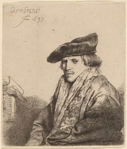 Junger Mann mit Samtkappe (Ferdinand Bol?) von Rembrandt van Rijn