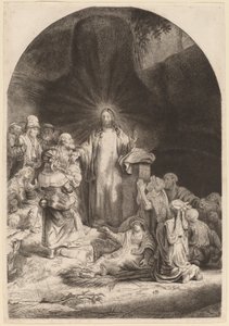 Christus predigt und heilt (Fragment aus dem Hundert-Gulden-Blatt) von Rembrandt van Rijn and William Baillie