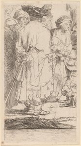 Der Mann mit dem Stock (Fragment aus dem Hundert-Gulden-Blatt)