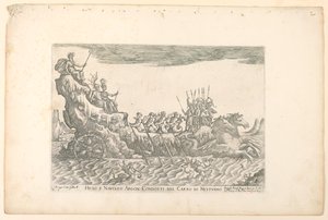 Hiclo e Naucleo argon. im Wagen von Neptun, aus Vessels of the Argonauts für die Hochzeitsfeier von Cosimo de