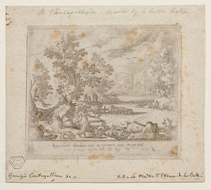 Landschaft mit Tobias und dem Engel, ca. 1609