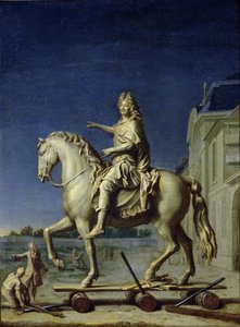Transport der Reiterstatue von Ludwig XIV. zum Place Vendome im Jahr 1699, nach 1669 von René Antoine Houasse