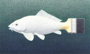 Pinsel Fisch, 2003 von Rene Boin