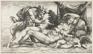 Jupiter und Antiope von Rene Boyvin