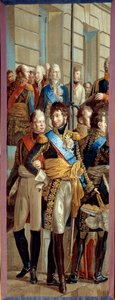 Interview von Napoleon I. und Königin Luise von Preußen in Tilsit (Tilsitt), 6.07.1807 Gobelins-Manufaktur nach einem Detail des Gemäldes von René Théodore Berthon (1776-1859) von Rene Theodore Berthon