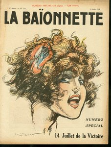 Cover von „La Baionnette“, Nummer 210, Satirisch in Farben