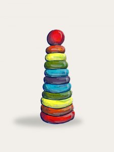 Bunte Stapelringe