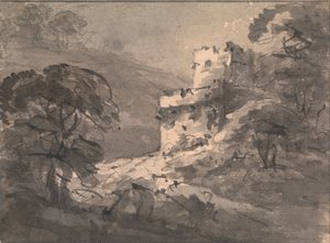 Landschaft mit einer Ruine auf der rechten Seite von Rev. William Gilpin