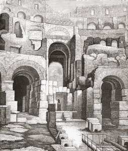 Innenraum des Kolosseums, Rom, Italien seit den Ausgrabungen von 1874. Aus Italienische Bilder von Rev. Samuel Manning, veröffentlicht um 1890.