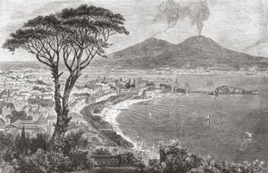Neapel und der Vesuv, Italien im späten 19. Jahrhundert. Aus Italienische Bilder von Rev. Samuel Manning, veröffentlicht ca. 1890. von Reverend Samuel Manning