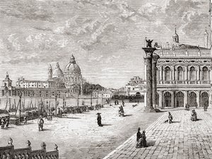 Piazza San Marco oder Markusplatz, Venedig, Italien im späten 19. Jahrhundert. Aus Italienische Bilder von Rev. Samuel Manning, veröffentlicht ca. 1890. von Reverend Samuel Manning
