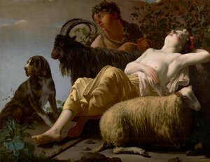 Hirte und schlafende Schäferin von Reyer Jacobsz van Blommendael