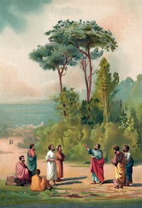 Plato und seine Schüler in den Gärten der Akademie von Ricardo Marti